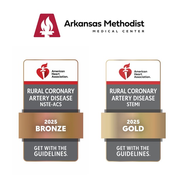 Shows a bronze and gold award